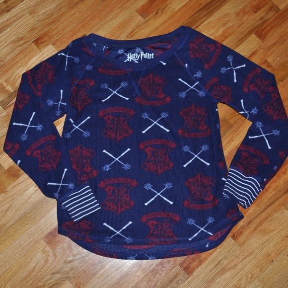 New HARRY POTTER Navy Blue Fleece Pajama Set [D5] - Picture 4 of 8